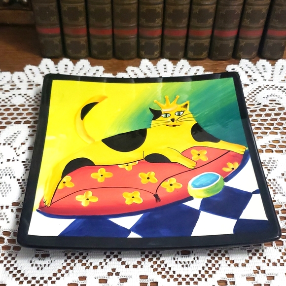 2005 Naylor Designs Ceramic Cat Design Decorative Wall Plate - Picture 3 of 4